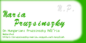 maria pruzsinszky business card